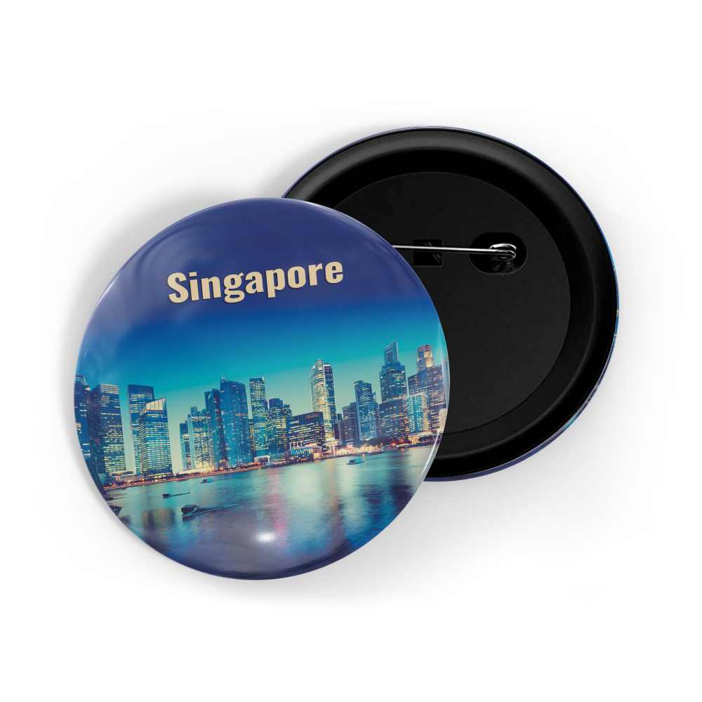 dhcrafts Round Pin Badge Multicolor Famous Tourist Place Dresden Germany Glossy Finish Design Pack of 1 (58mm)