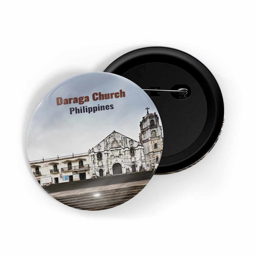 dhcrafts Round Pin Badge Multicolor Famous Tourist Place Santorini Greece D4 Glossy Finish Design Pack of 1 (58mm)