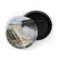 dhcrafts Round Pin Badge Multicolor Famous Tourist Place Hong Kong Glossy Finish Design Pack of 1 (58mm)