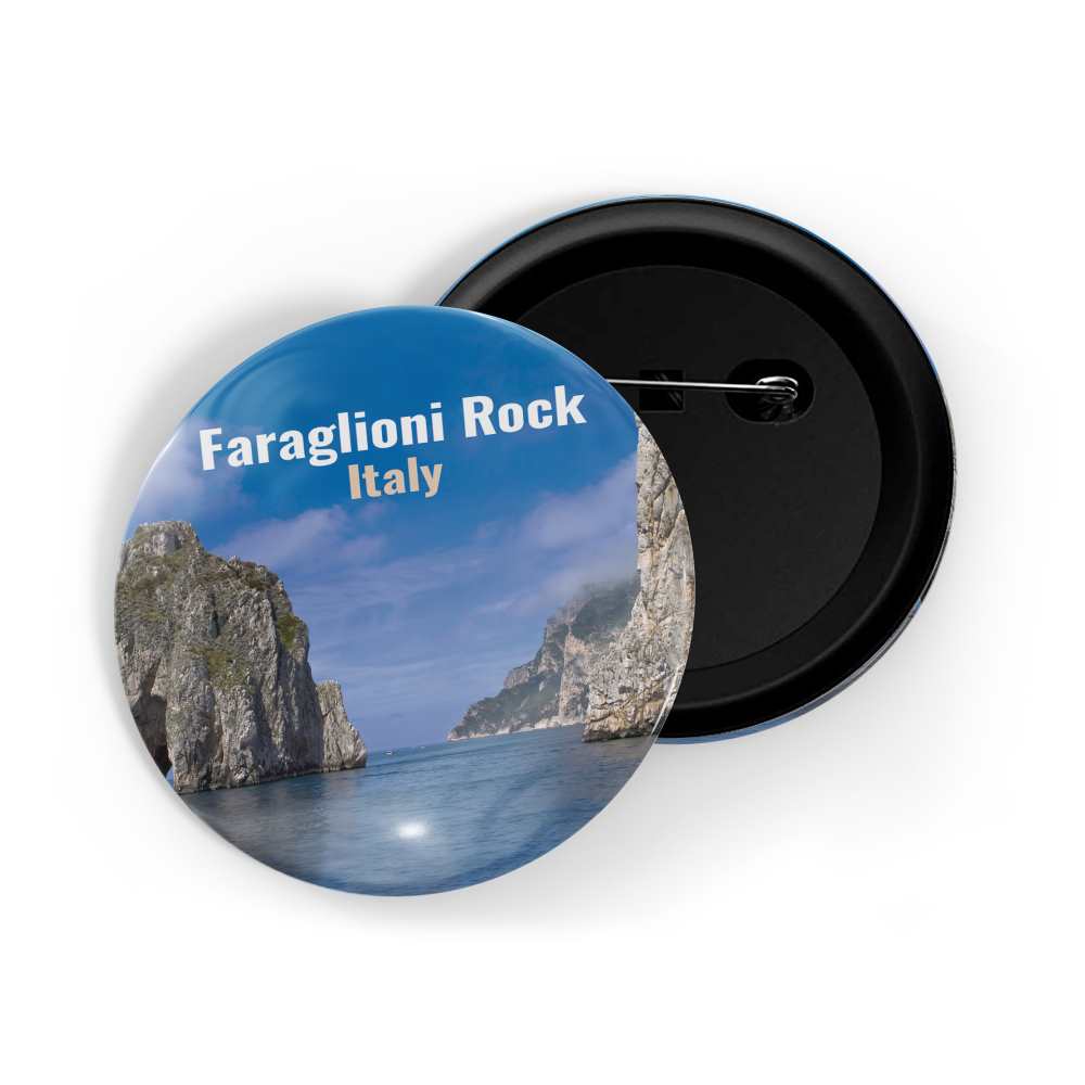 dhcrafts Round Pin Badge Multicolor Famous Tourist Place Jokulsarlon Glacial Lake Iceland Glossy Finish Design Pack of 1 (58mm)