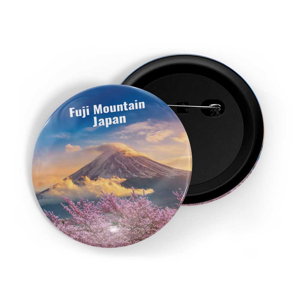 dhcrafts Round Pin Badge Multicolor Famous Tourist Place Jogini Falls Manali Glossy Finish Design Pack of 1 (58mm)