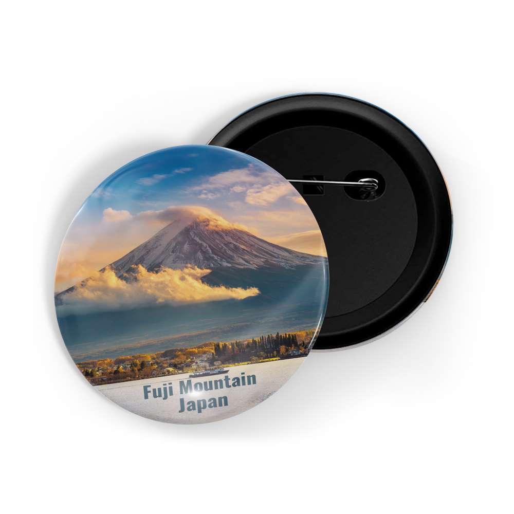 dhcrafts Round Pin Badge Multicolor Famous Tourist Place Kumbhalgarh Fort Rajasthan Glossy Finish Design Pack of 1 (58mm)