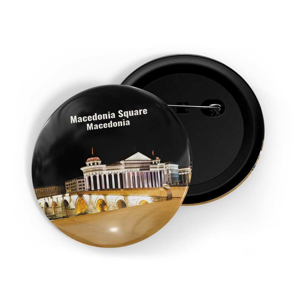dhcrafts Round Pin Badge Multicolor Famous Tourist Place Doge's Palace Venice Italy Glossy Finish Design Pack of 1 (58mm)