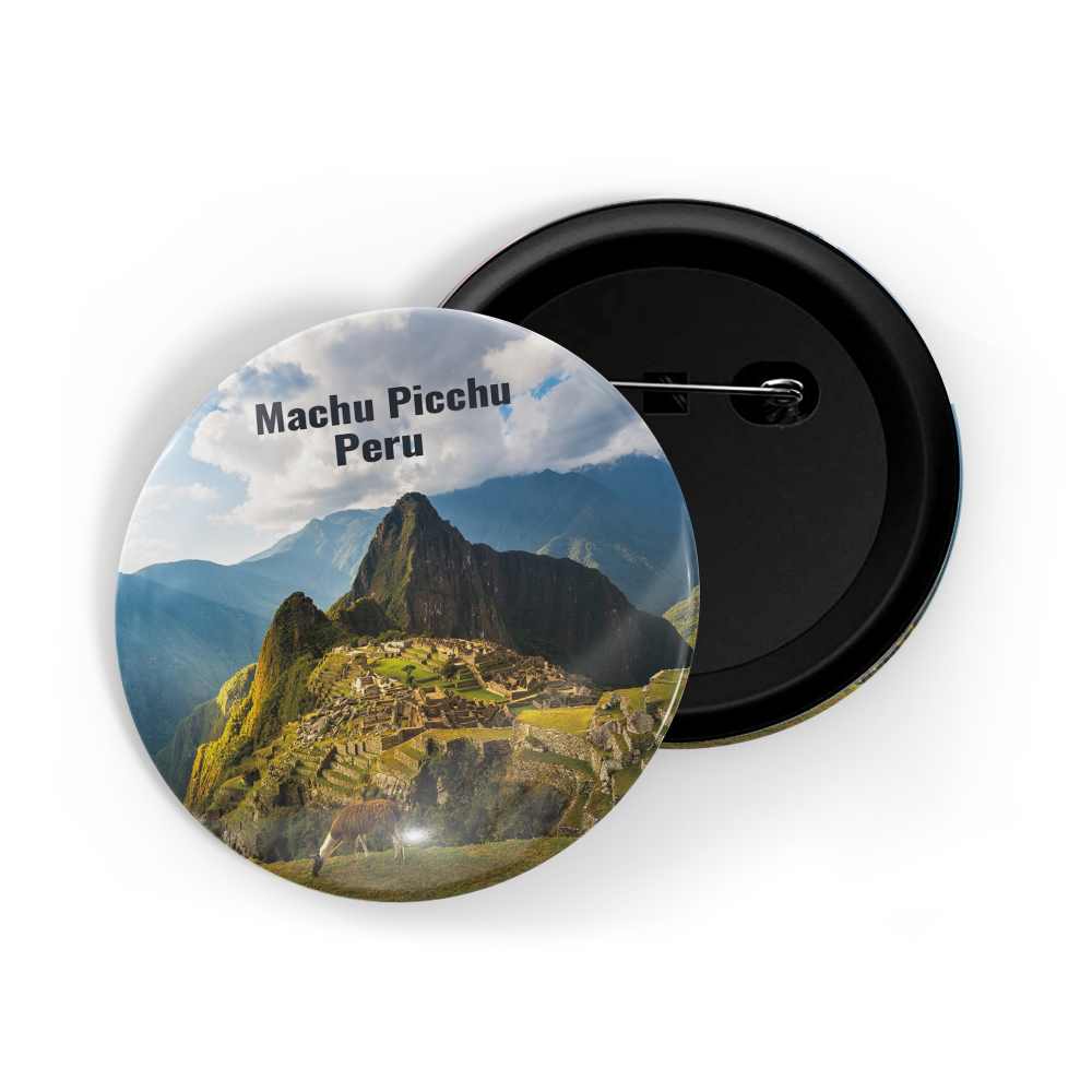 dhcrafts Round Pin Badge Multicolor Famous Tourist Place Grand Canal Venice Italy D1 Glossy Finish Design Pack of 1 (58mm)