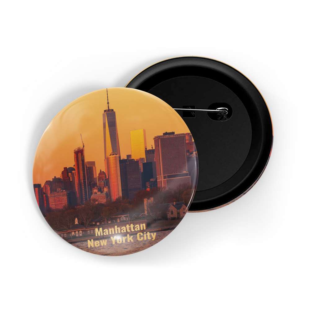 dhcrafts Round Pin Badge Multicolor Famous Tourist Place Pantheon Rome, Italy Glossy Finish Design Pack of 1 (58mm)