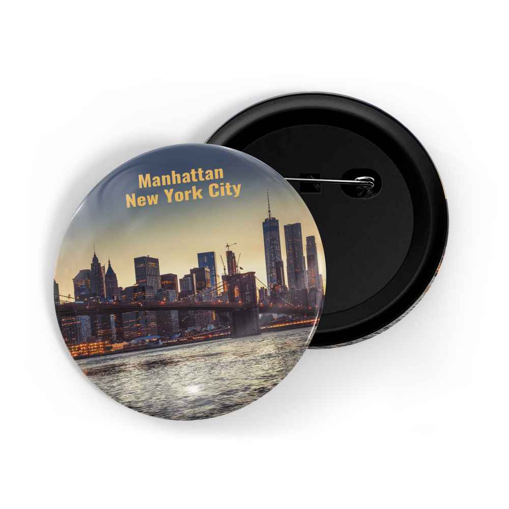 dhcrafts Round Pin Badge Multicolor Famous Tourist Place Piazza Venezia Rome Italy D1 Glossy Finish Design Pack of 1 (58mm)