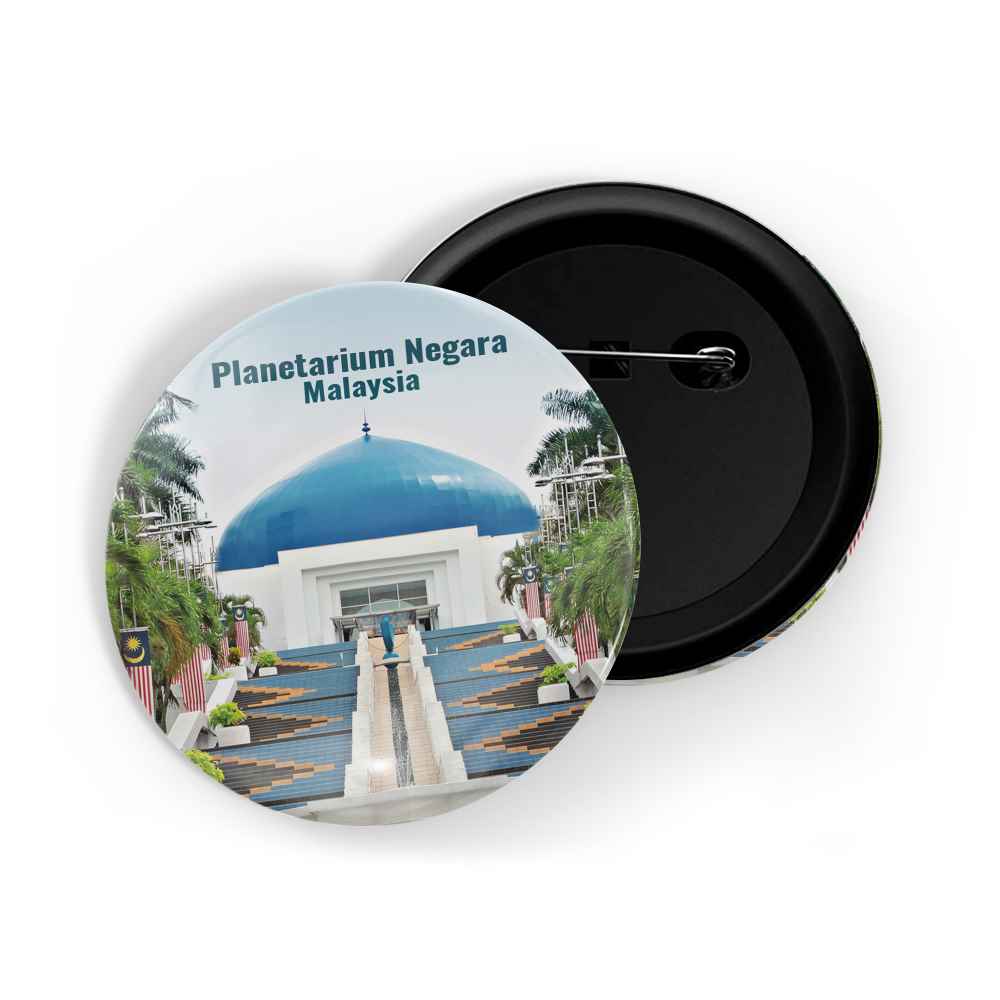 dhcrafts Round Pin Badge Multicolor Famous Tourist Place Rialto Bridge Venice Italy Glossy Finish Design Pack of 1 (58mm)