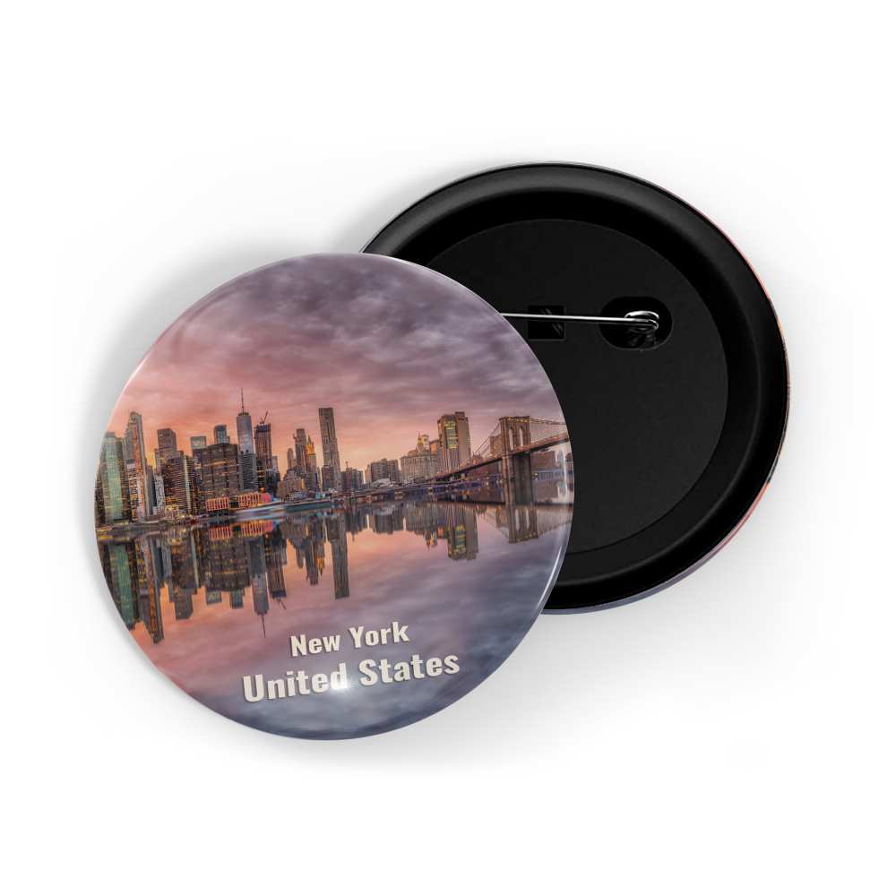 dhcrafts Round Pin Badge Multicolor Famous Tourist Place Saint Peter's Square Rome Glossy Finish Design Pack of 1 (58mm)