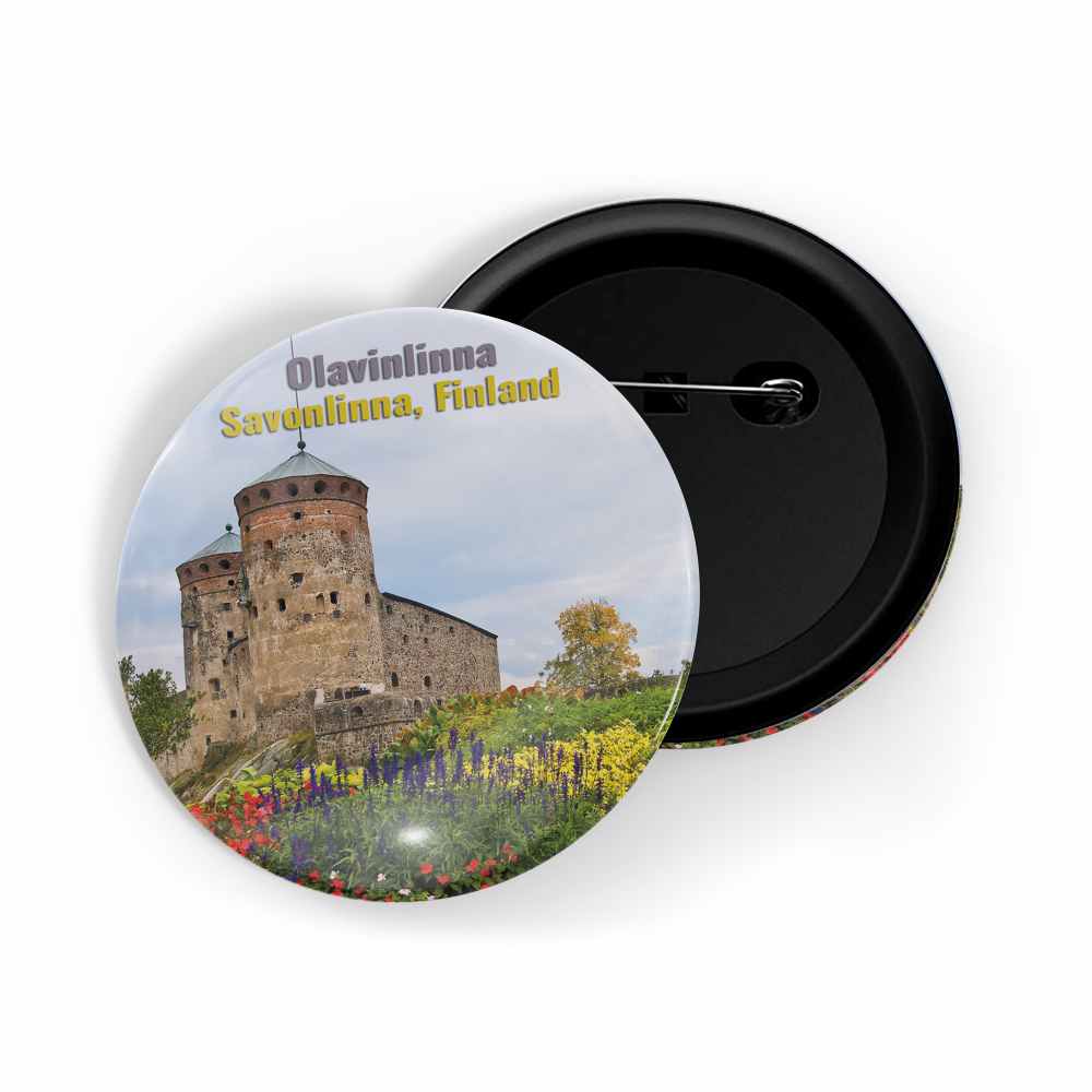 dhcrafts Round Pin Badge Multicolor Famous Tourist Place St. Peter's Basilica Rome Glossy Finish Design Pack of 1 (58mm)