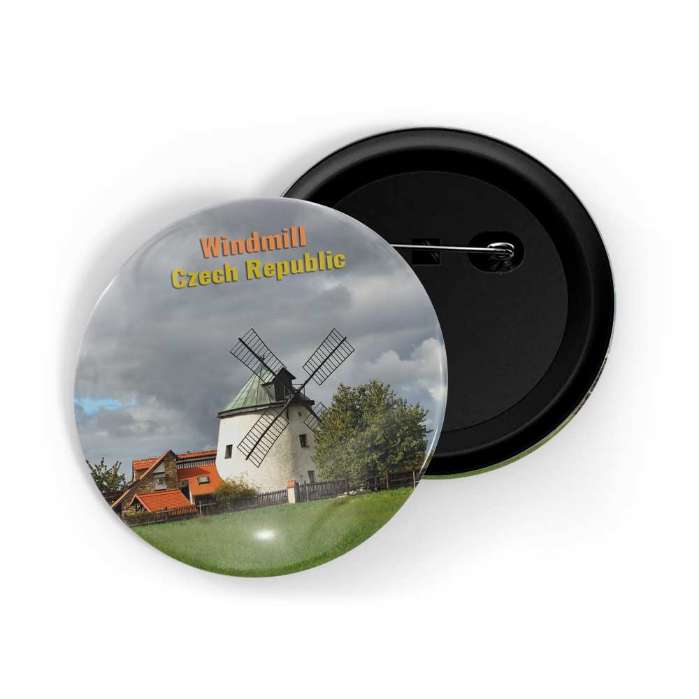 dhcrafts Round Pin Badge Multicolor Famous Tourist Place St. Trinity Bridge Florence Italy Glossy Finish Design Pack of 1 (58mm)