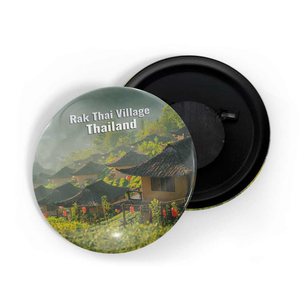 dhcrafts Round Pin Badge Multicolor Famous Tourist Place Tokyo Japan Glossy Finish Design Pack of 1 (58mm)