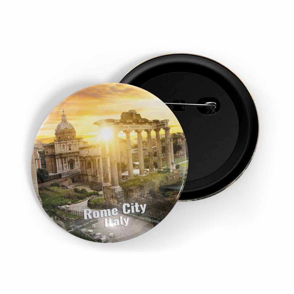 dhcrafts Round Pin Badge Multicolor Famous Tourist Place Kuala Lumpur Malaysia D1 Glossy Finish Design Pack of 1 (58mm)