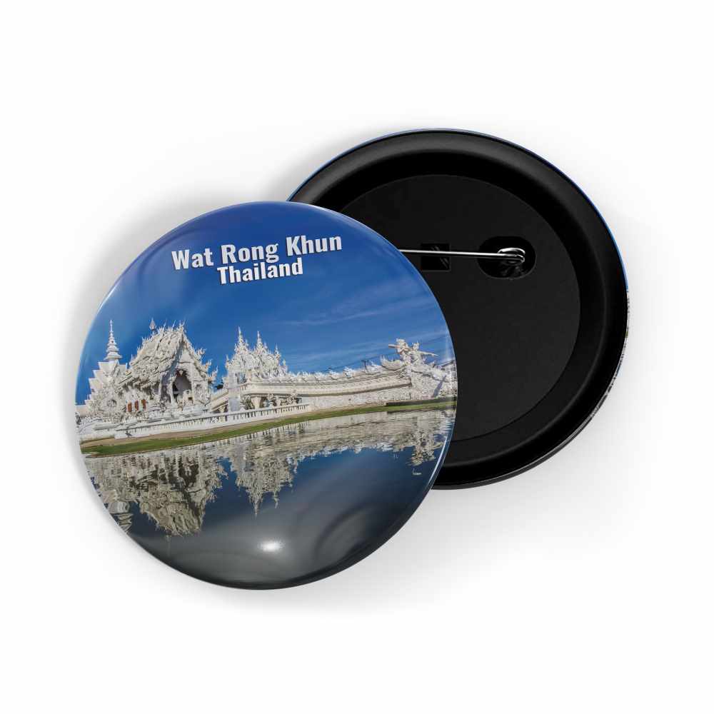 dhcrafts Round Pin Badge Multicolor Famous Tourist Place Kuala Lumpur Malaysia D2 Glossy Finish Design Pack of 1 (58mm)