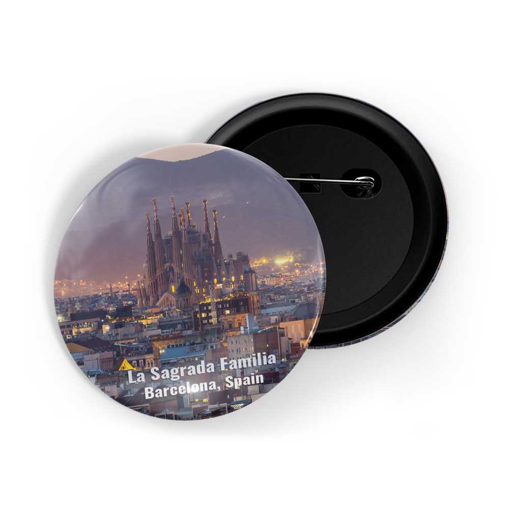 dhcrafts Round Pin Badge Multicolor Famous Tourist Place Planetarium Negara Malaysia Glossy Finish Design Pack of 1 (58mm)