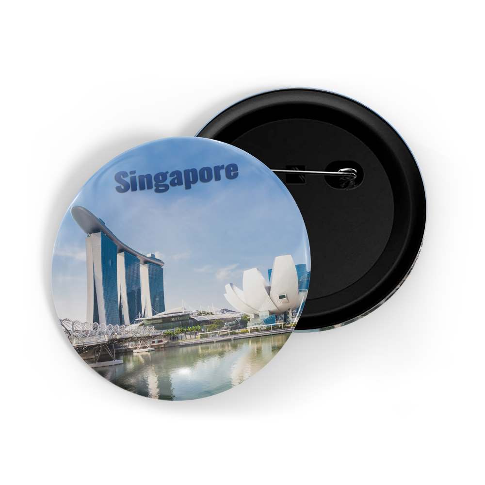 dhcrafts Round Pin Badge Multicolor Famous Tourist Place Maldives Island Glossy Finish Design Pack of 1 (58mm)