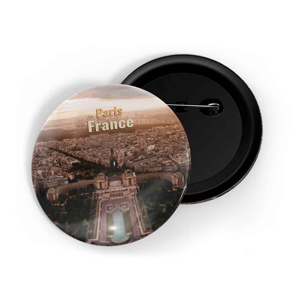 dhcrafts Round Pin Badge Multicolor Famous Tourist Place Machhapuchhre Nepal Glossy Finish Design Pack of 1 (58mm)