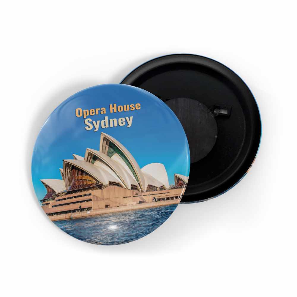 dhcrafts Round Pin Badge Multicolor Famous Tourist Place Manang Trek Nepal Glossy Finish Design Pack of 1 (58mm)