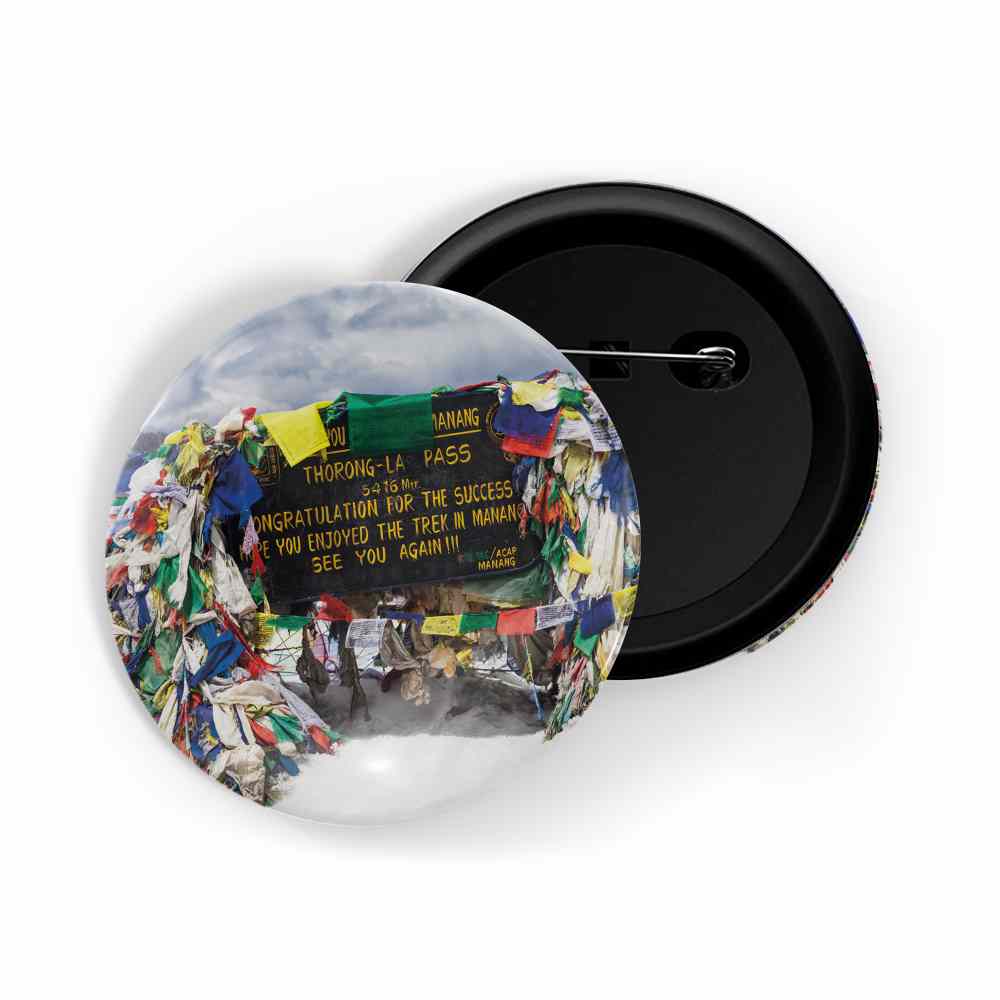 dhcrafts Round Pin Badge Multicolor Famous Tourist Place Windmill De Zoeker Netherlands Glossy Finish Design Pack of 1 (58mm)