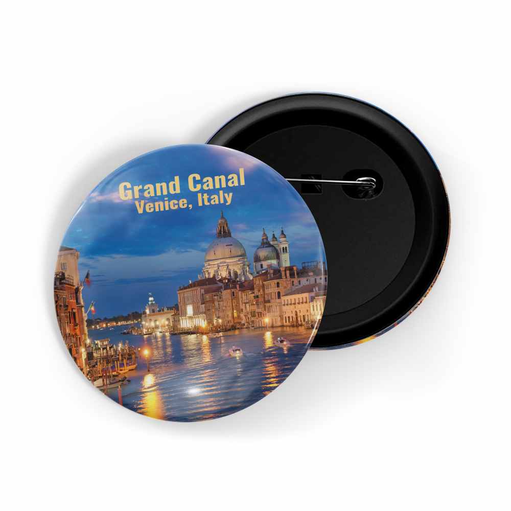 dhcrafts Round Pin Badge Multicolor Famous Tourist Place Aveiro Train Station Portugal Glossy Finish Design Pack of 1 (58mm)