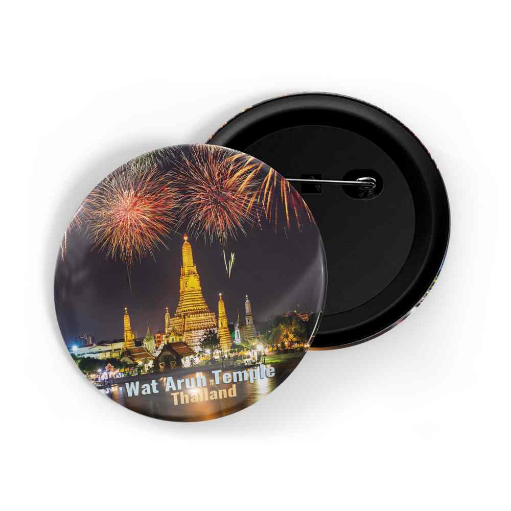 dhcrafts Round Pin Badge Multicolor Famous Tourist Place Cape Roca Portugal Glossy Finish Design Pack of 1 (58mm)