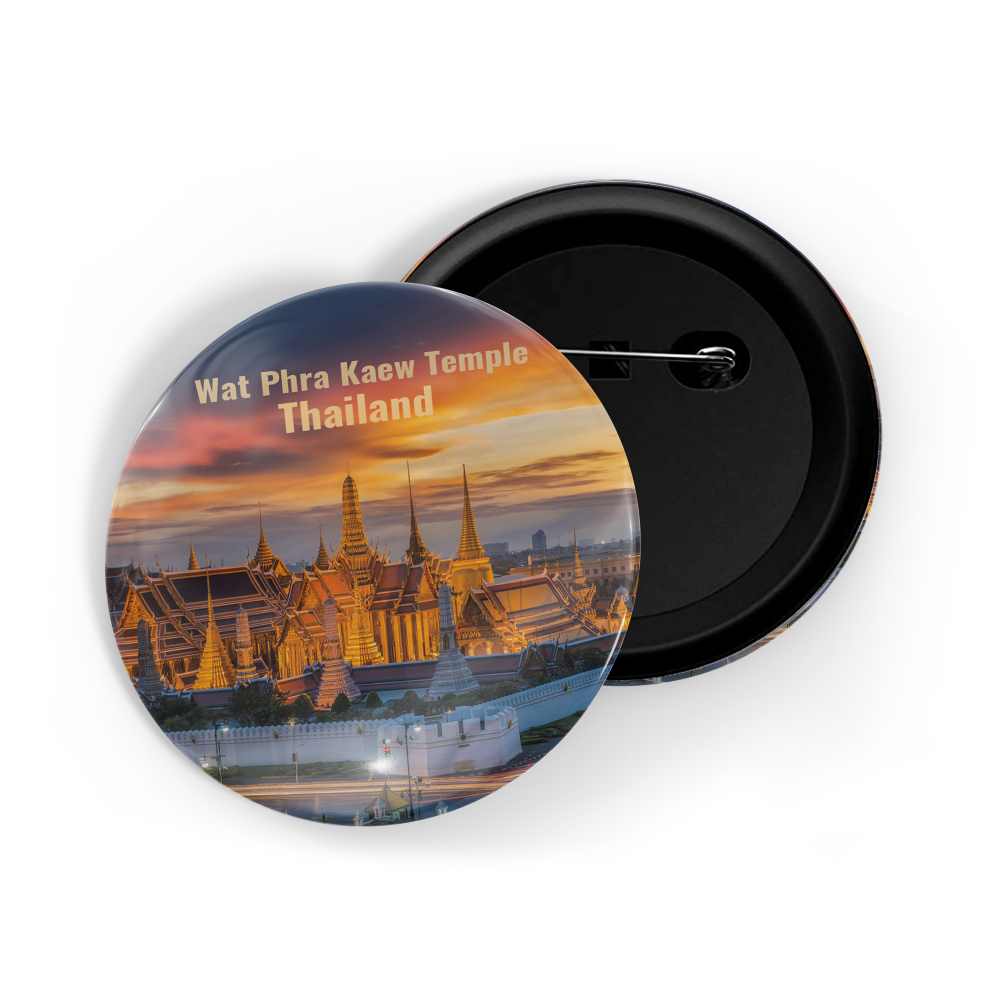dhcrafts Round Pin Badge Multicolor Famous Tourist Place Falesia Beach Portugal Glossy Finish Design Pack of 1 (58mm)