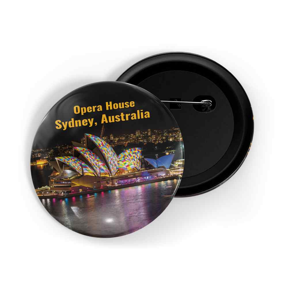 dhcrafts Round Pin Badge Multicolor Famous Tourist Place Lisbon Portugal Glossy Finish Design Pack of 1 (58mm)