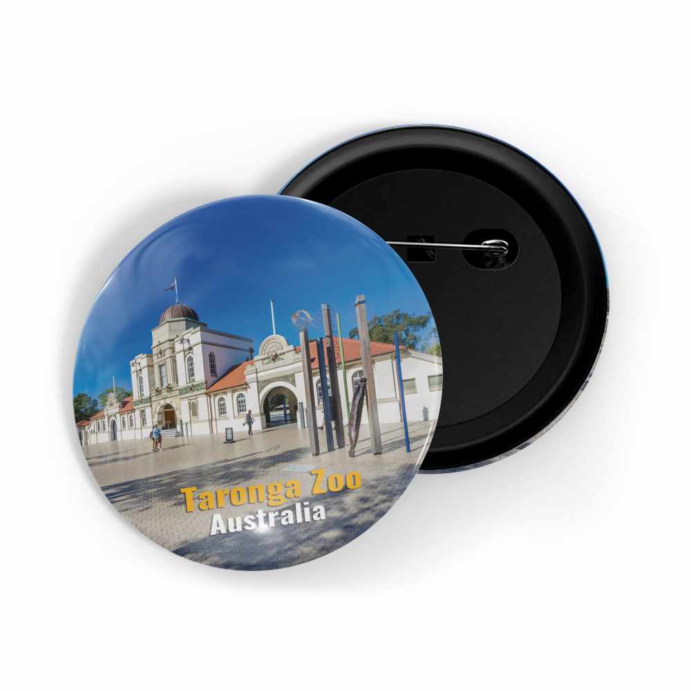 dhcrafts Round Pin Badge Multicolor Famous Tourist Place Doha City Qatar Glossy Finish Design Pack of 1 (58mm)