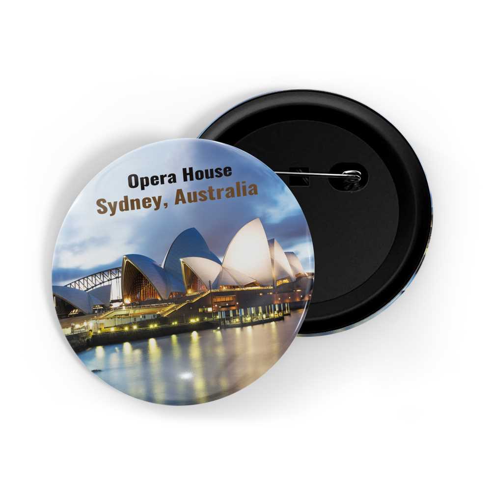 dhcrafts Round Pin Badge Multicolor Famous Tourist Place National Museum Qatar Glossy Finish Design Pack of 1 (58mm)