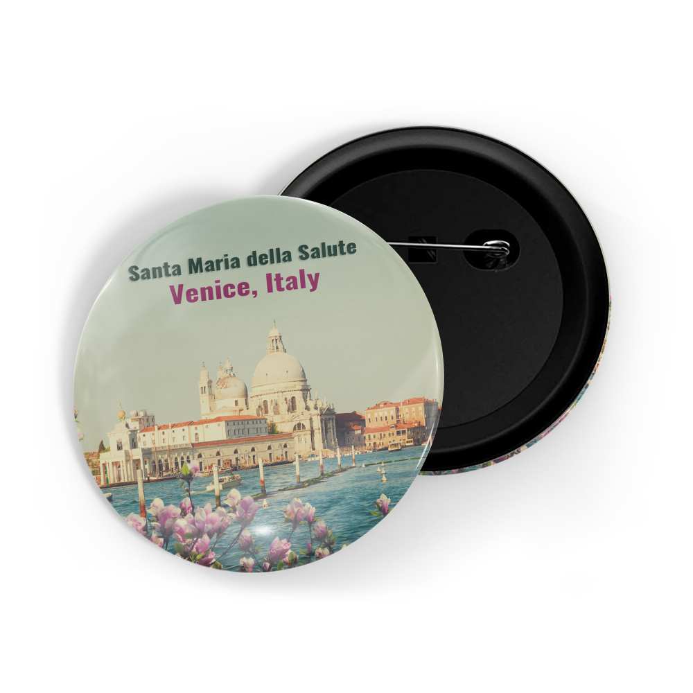 dhcrafts Round Pin Badge Multicolor Famous Tourist Place St. Basil's Cathedral Russia Glossy Finish Design Pack of 1 (58mm)