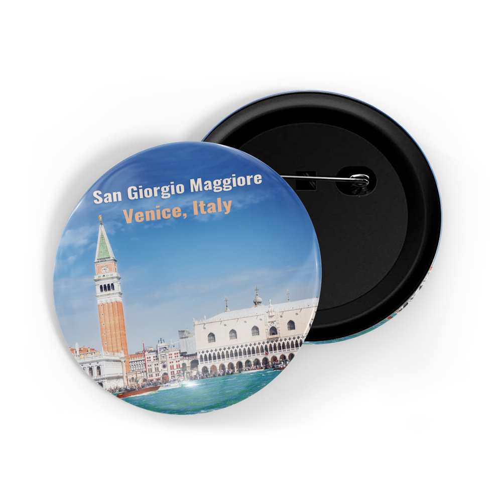 dhcrafts Round Pin Badge Multicolor Famous Tourist Place Praslin Seychelles Glossy Finish Design Pack of 1 (58mm)