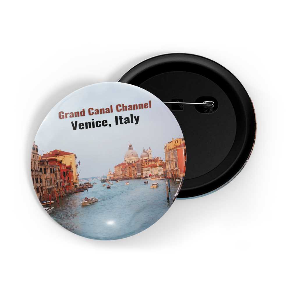 dhcrafts Round Pin Badge Multicolor Famous Tourist Place Singapore D1 Glossy Finish Design Pack of 1 (58mm)