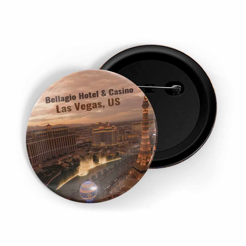 dhcrafts Round Pin Badge Multicolor Famous Tourist Place Singapore D4 Glossy Finish Design Pack of 1 (58mm)