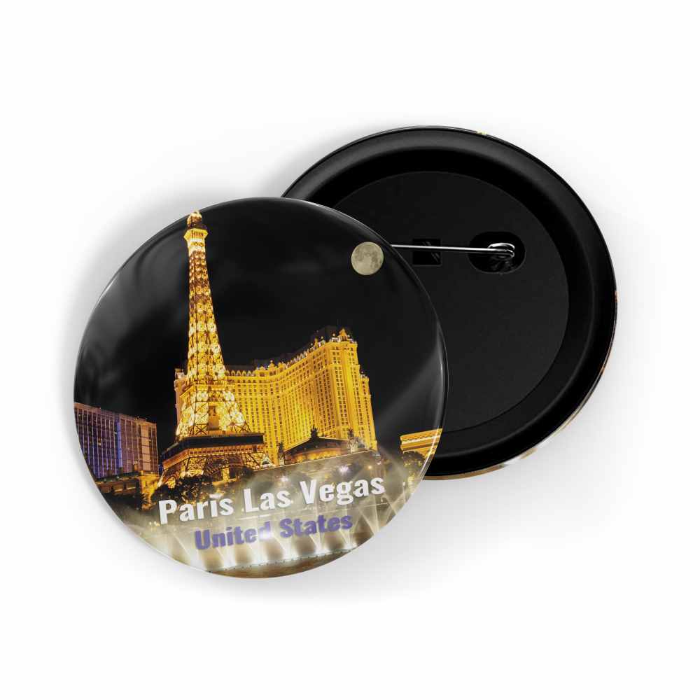 dhcrafts Round Pin Badge Multicolor Famous Tourist Place Wooden Church Unesco Slovakia Glossy Finish Design Pack of 1 (58mm)