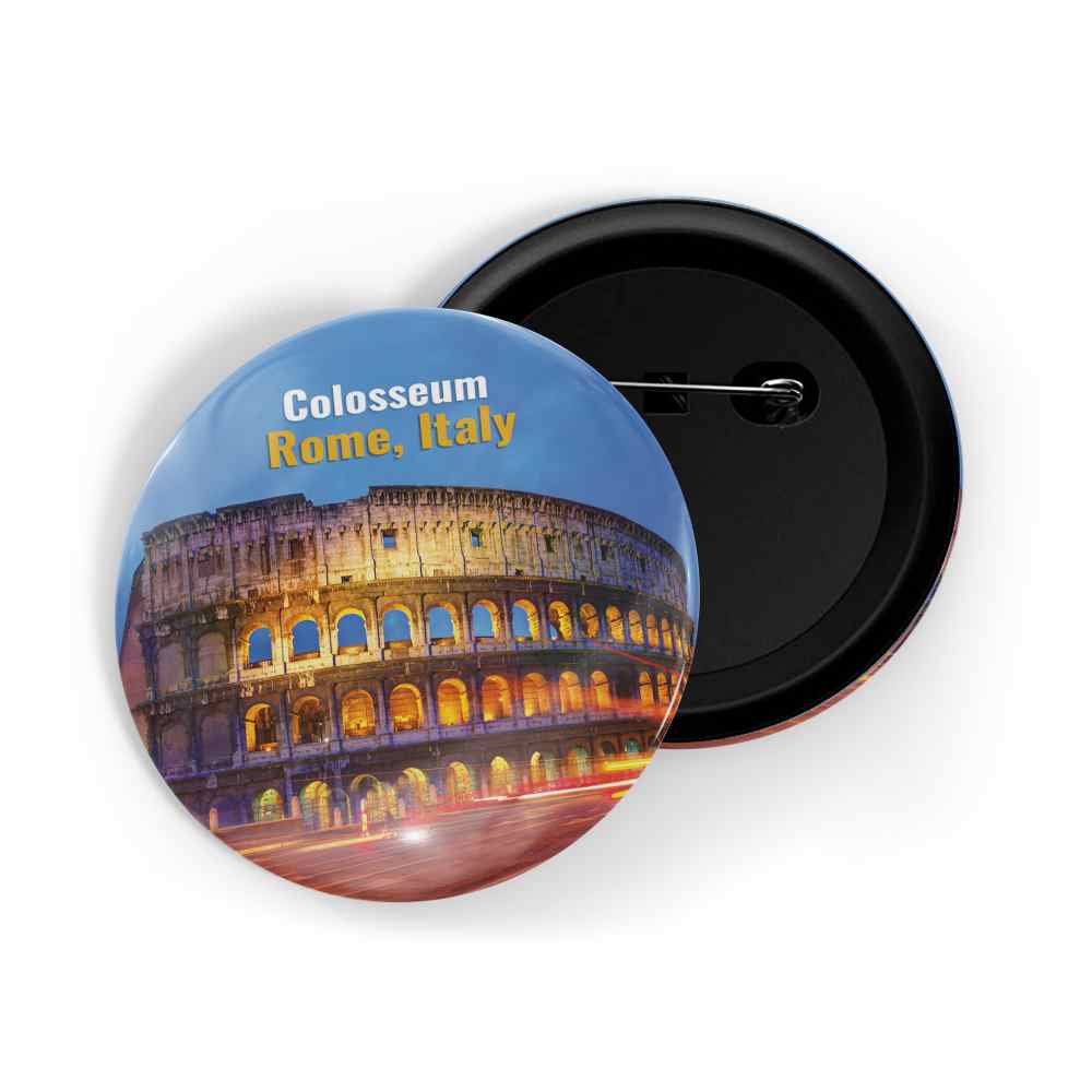 dhcrafts Round Pin Badge Multicolor Famous Tourist Place Gwangan Bridge Busan D1 Glossy Finish Design Pack of 1 (58mm)