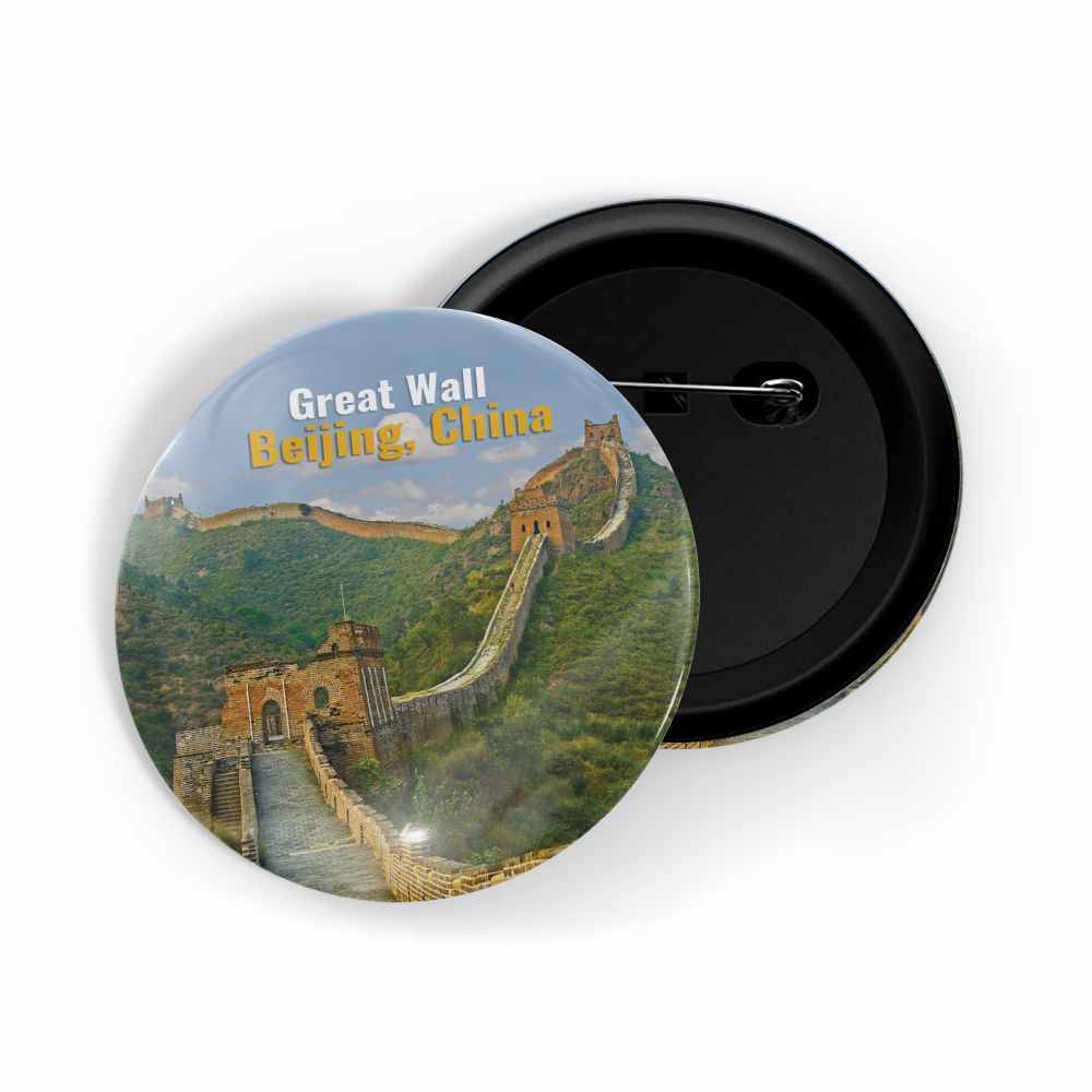 dhcrafts Round Pin Badge Multicolor Famous Tourist Place Gwangan Bridge Busan, South Korea D3 Glossy Finish Design Pack of 1 (58mm)