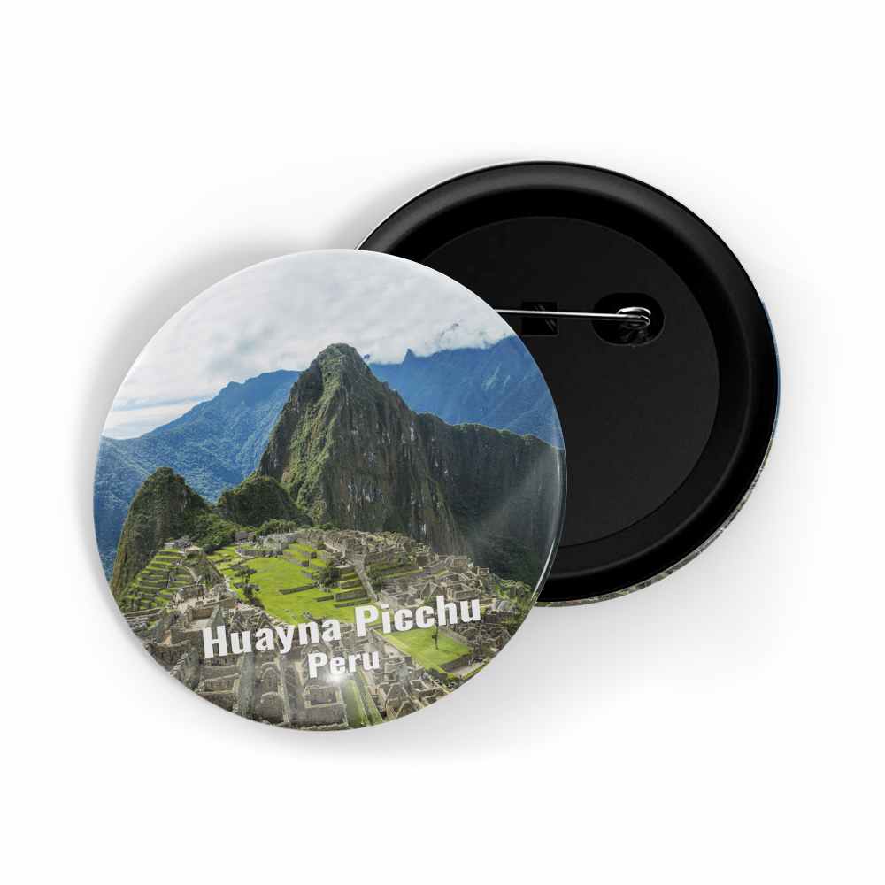 dhcrafts Round Pin Badge Multicolor Famous Tourist Place La Sagrada Familia Barcelona Spain Glossy Finish Design Pack of 1 (58mm)