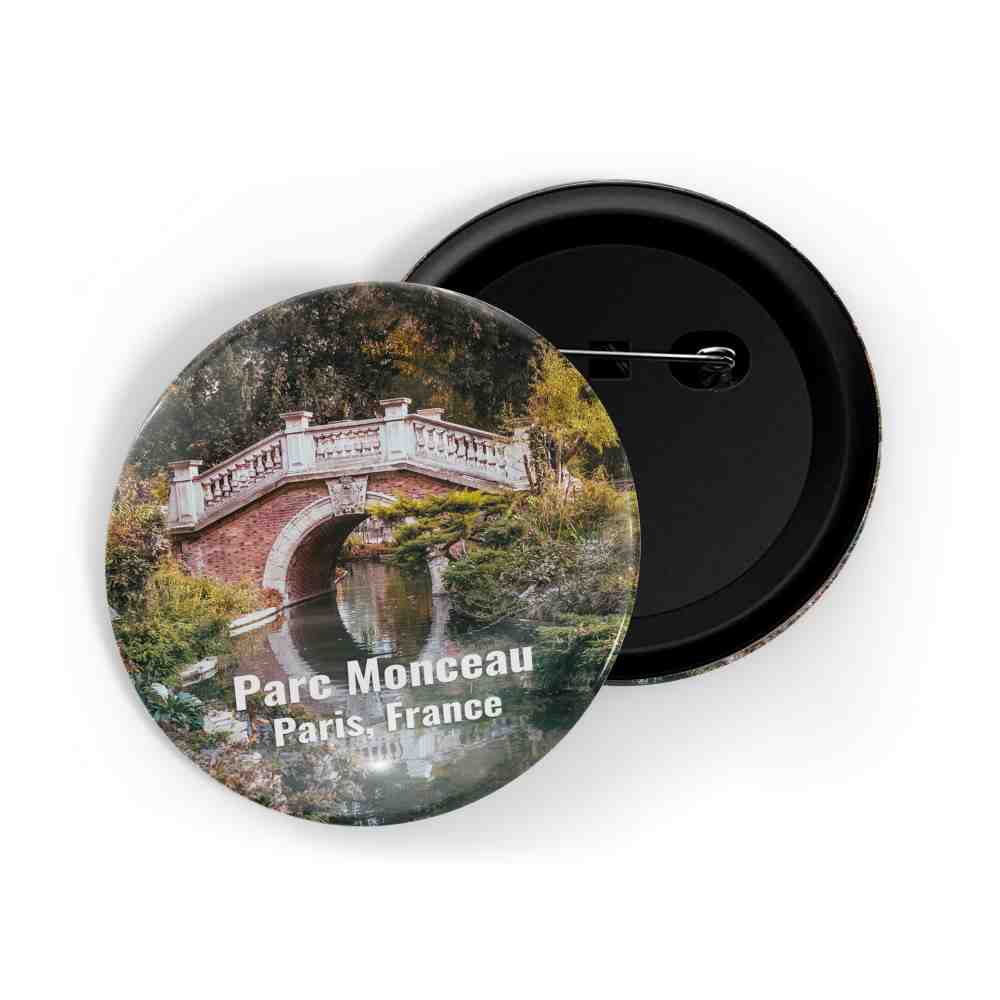 dhcrafts Round Pin Badge Multicolor Famous Tourist Place Gothic Quarter Barcelona Spain Glossy Finish Design Pack of 1 (58mm)