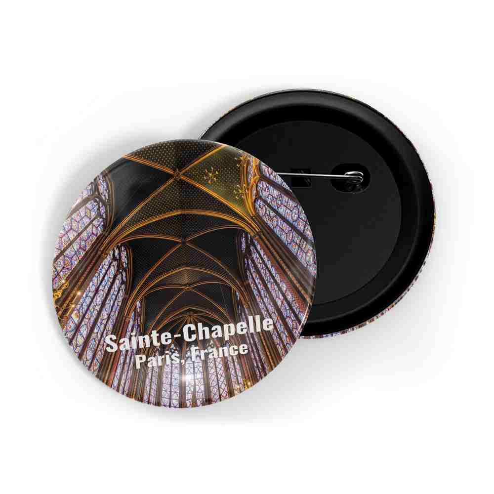 dhcrafts Round Pin Badge Multicolor Famous Tourist Place Art Museum Of Catalonia Barcelona Spain Glossy Finish Design Pack of 1 (58mm)