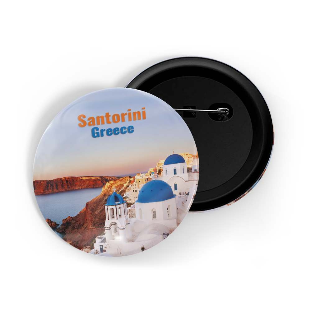 dhcrafts Round Pin Badge Multicolor Famous Tourist Place Modernista Sant Pau Barcelona Spain Glossy Finish Design Pack of 1 (58mm)