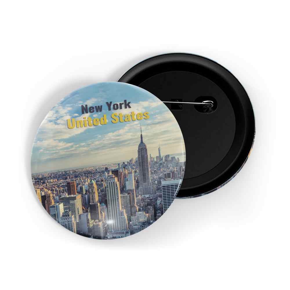 dhcrafts Round Pin Badge Multicolor Famous Tourist Place Beira Lake Colombo, Sri Lanka Glossy Finish Design Pack of 1 (58mm)