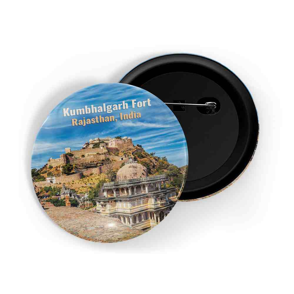 dhcrafts Round Pin Badge Multicolor Famous Tourist Place Democracy Monument Thailand Glossy Finish Design Pack of 1 (58mm)