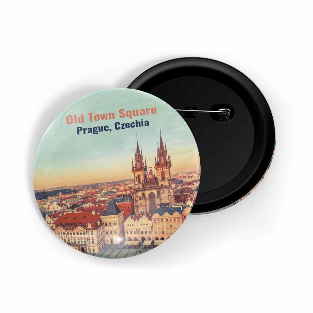 dhcrafts Round Pin Badge Multicolor Famous Tourist Place Phra Chulachomklao Fort Thailand Glossy Finish Design Pack of 1 (58mm)
