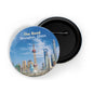 dhcrafts Round Pin Badge Multicolor Famous Tourist Place Rak Thai Village Thailand Glossy Finish Design Pack of 1 (58mm)