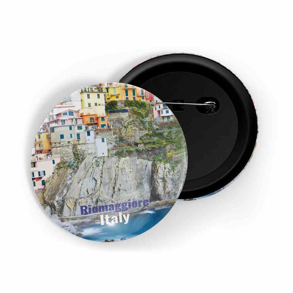 dhcrafts Round Pin Badge Multicolor Famous Tourist Place Wat Rong Khun Thailand Glossy Finish Design Pack of 1 (58mm)