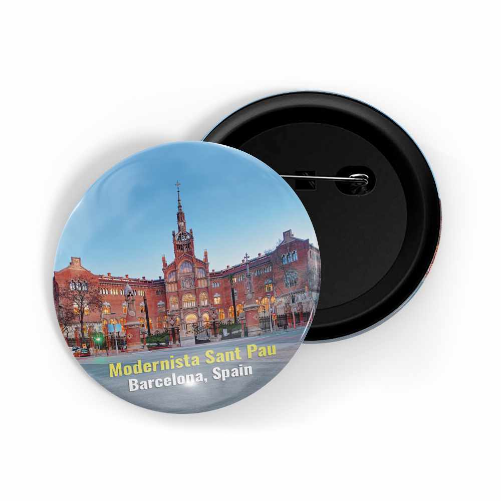 dhcrafts Round Pin Badge Multicolor Famous Tourist Place Karon Beach Thailand Glossy Finish Design Pack of 1 (58mm)