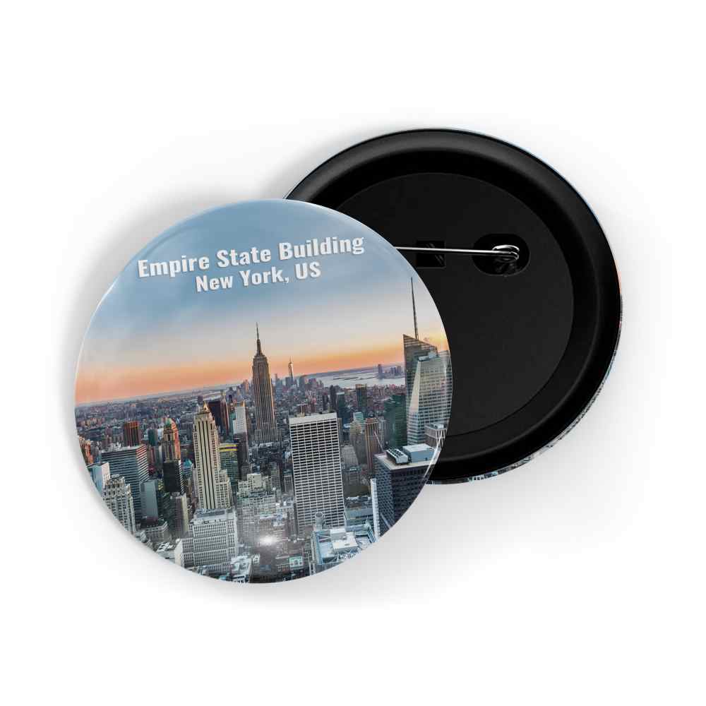 dhcrafts Round Pin Badge Multicolor Famous Tourist Place Anadoluhisari Turkey Glossy Finish Design Pack of 1 (58mm)
