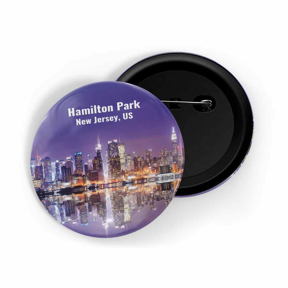 dhcrafts Round Pin Badge Multicolor Famous Tourist Place Kyiv Founders Monument Kiev, Ukraine Glossy Finish Design Pack of 1 (58mm)