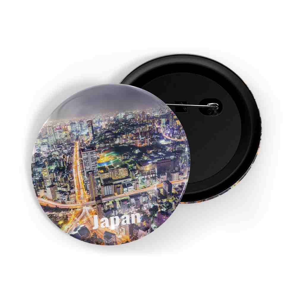 dhcrafts Round Pin Badge Multicolor Famous Tourist Place St. Michael's Golden Domed Monastery Kiev, Ukraine Glossy Finish Design Pack of 1 (58mm)