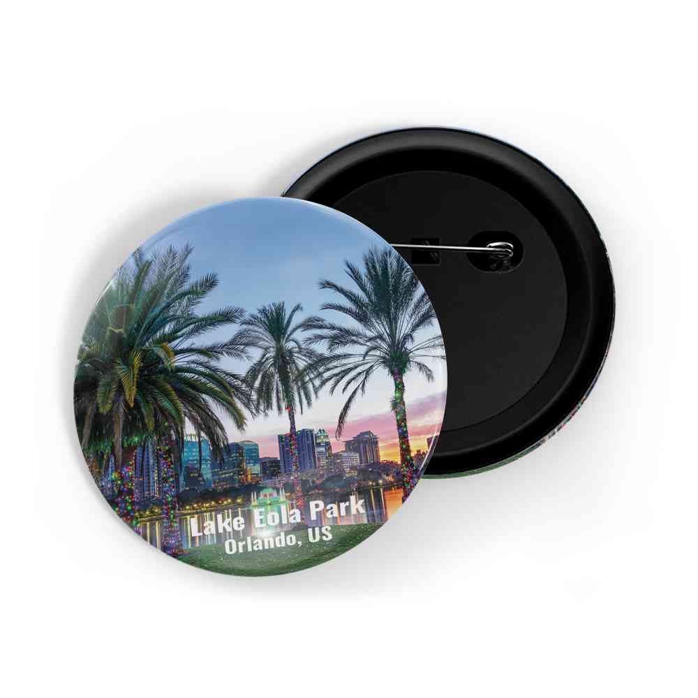 dhcrafts Round Pin Badge Multicolor Famous Tourist Place Kamianets-podilskyi Castle Ukraine D1 Glossy Finish Design Pack of 1 (58mm)