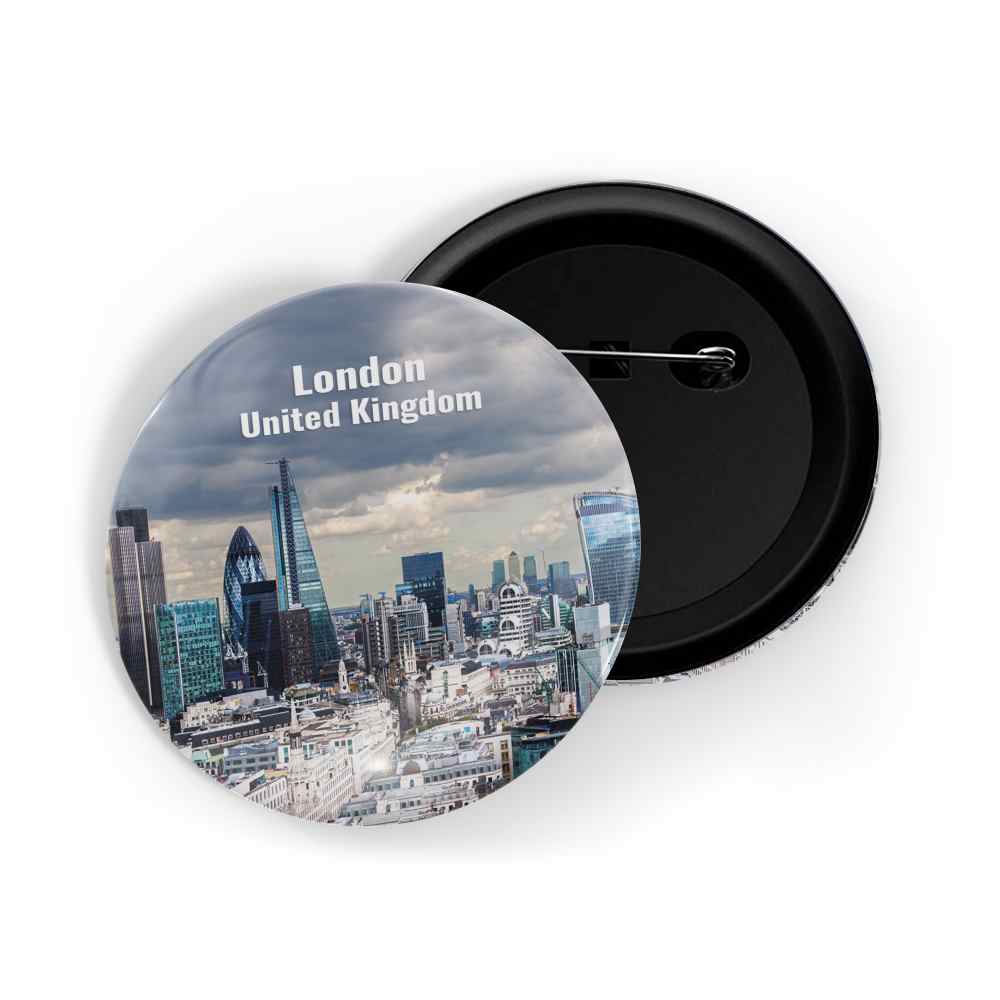 dhcrafts Round Pin Badge Multicolor Famous Tourist Place Abu Dhabi United Arab Emirates D1 Glossy Finish Design Pack of 1 (58mm)
